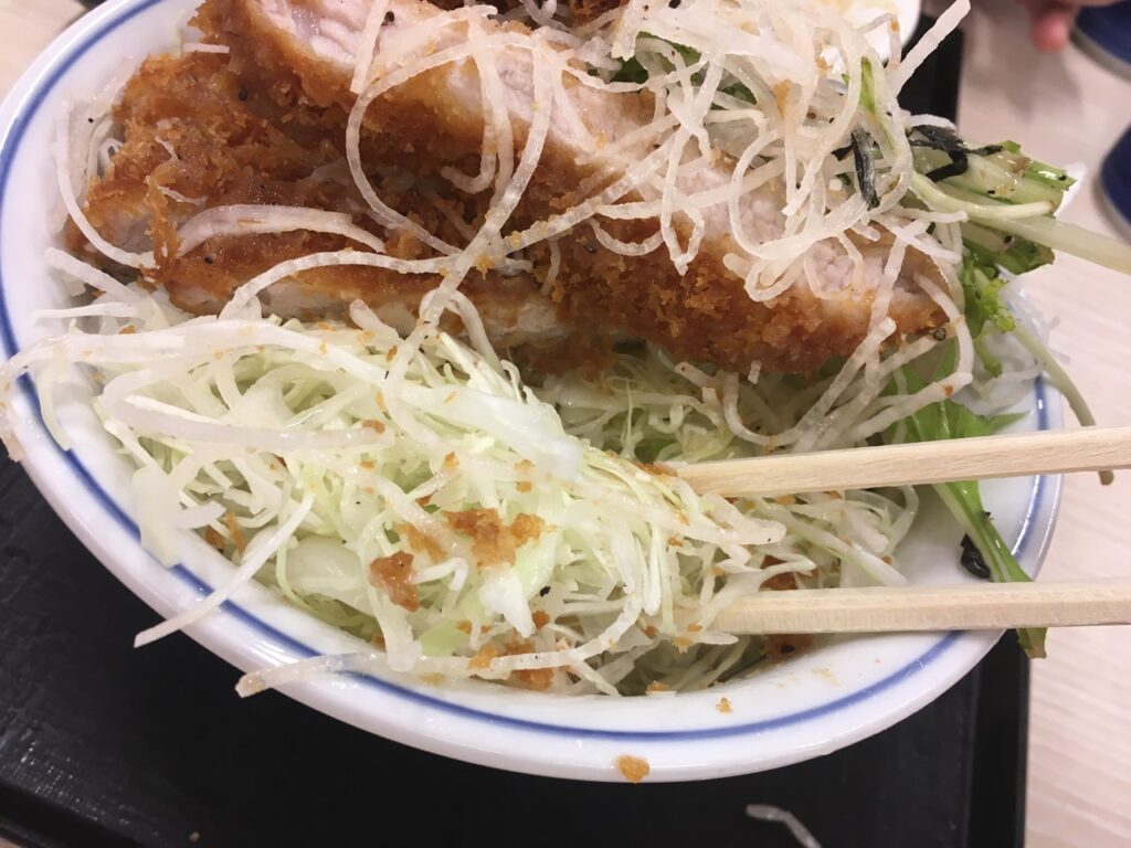 カツの下はキャベツ