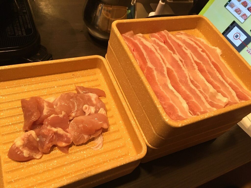 三元豚、鶏肉